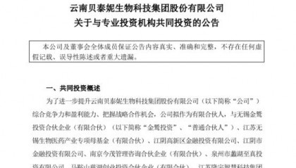 贝泰妮做LP,投了金雨茂物